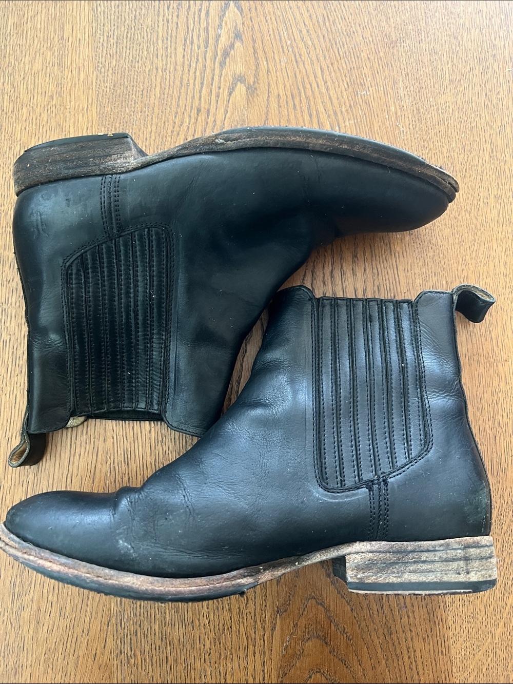 Frye Black Leather Chelsea Boots